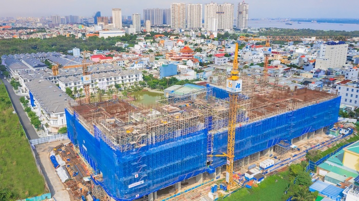 Dự Án The Peak Garden quận 7 giá bán từ 3,3 tỷ/ căn 3 tiến độ căn hộ the peak garden quận 7 hưng lộc phát